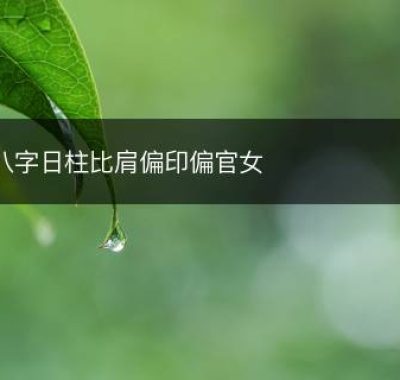 八字日柱比肩偏印偏官女