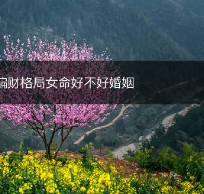 偏财格局女命好不好婚姻